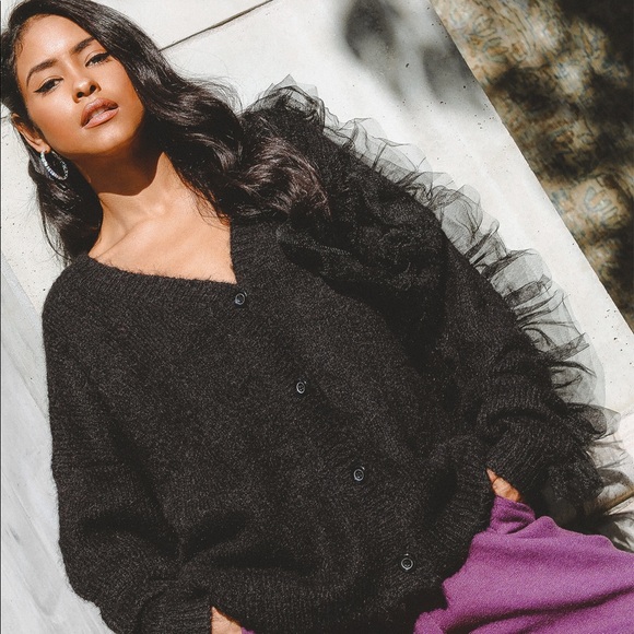 Collette Wool Blend Cardigan - Picture 3 of 7
